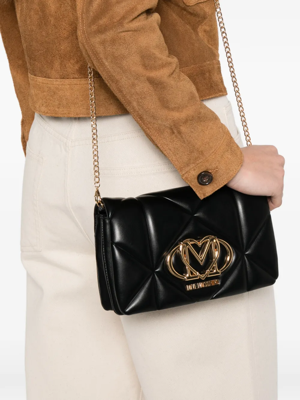 Love Moschino Gewatteerde crossbodytas Zwart