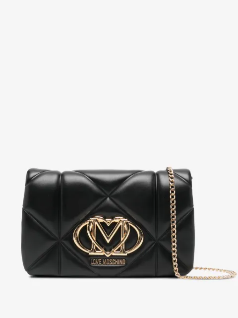 Love Moschino Bolsa transversal matelassê com corrente