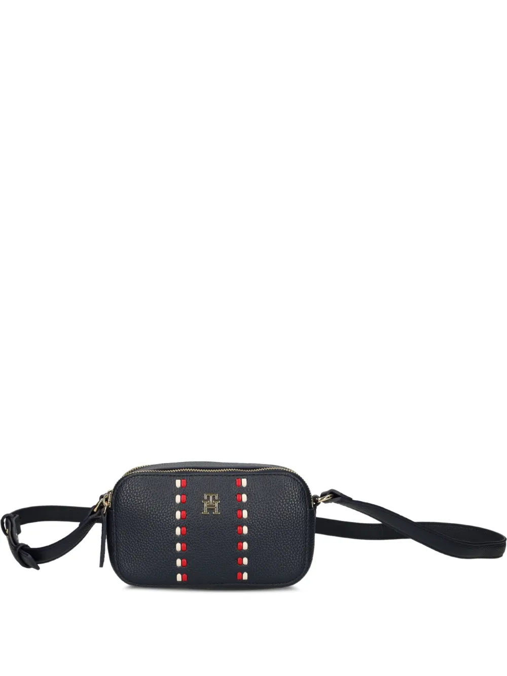 Tommy Hilfiger logo stripe satchel - Nero