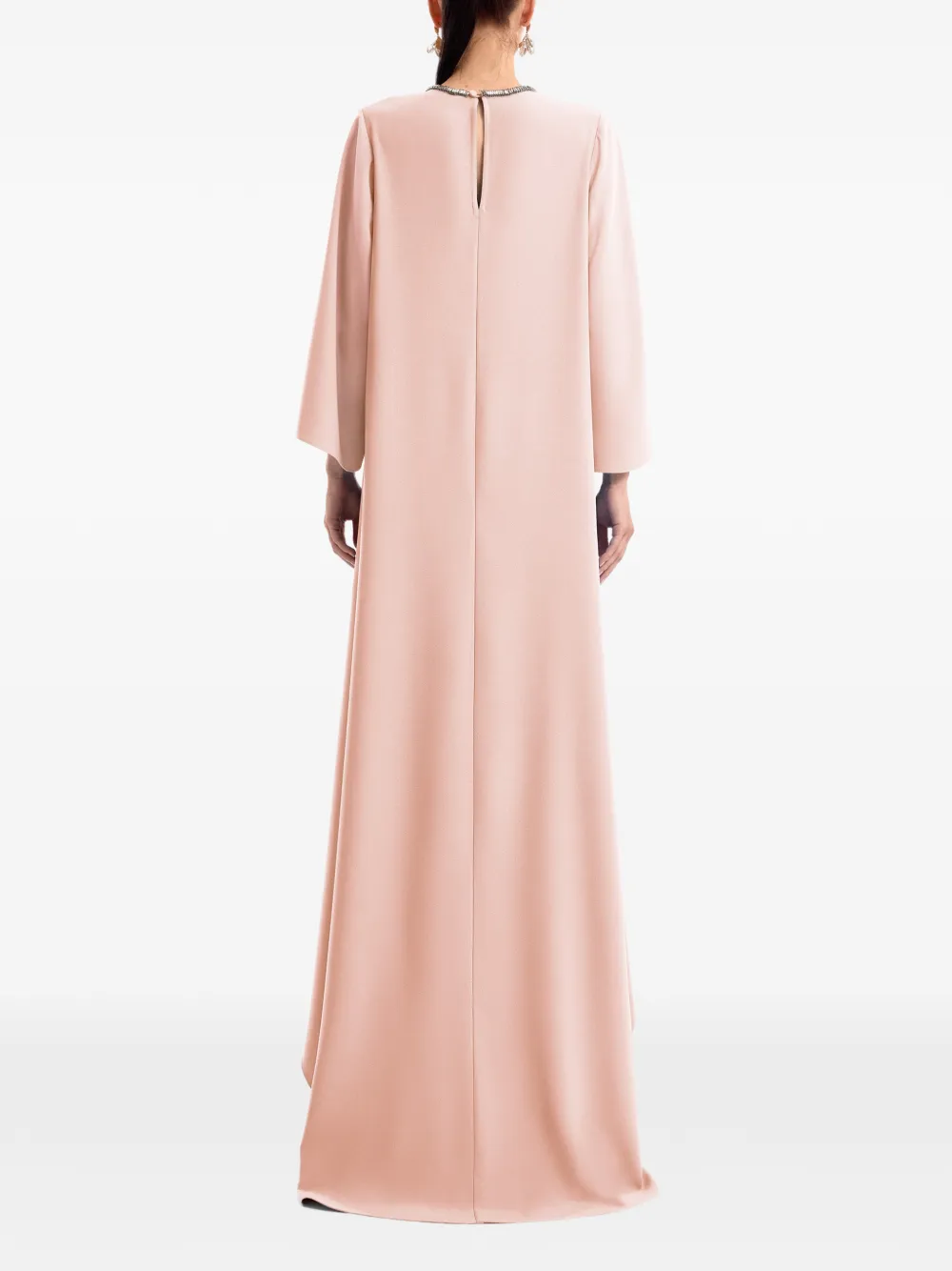 Gemy Maalouf Maxi-jurk met kristallen strik Roze