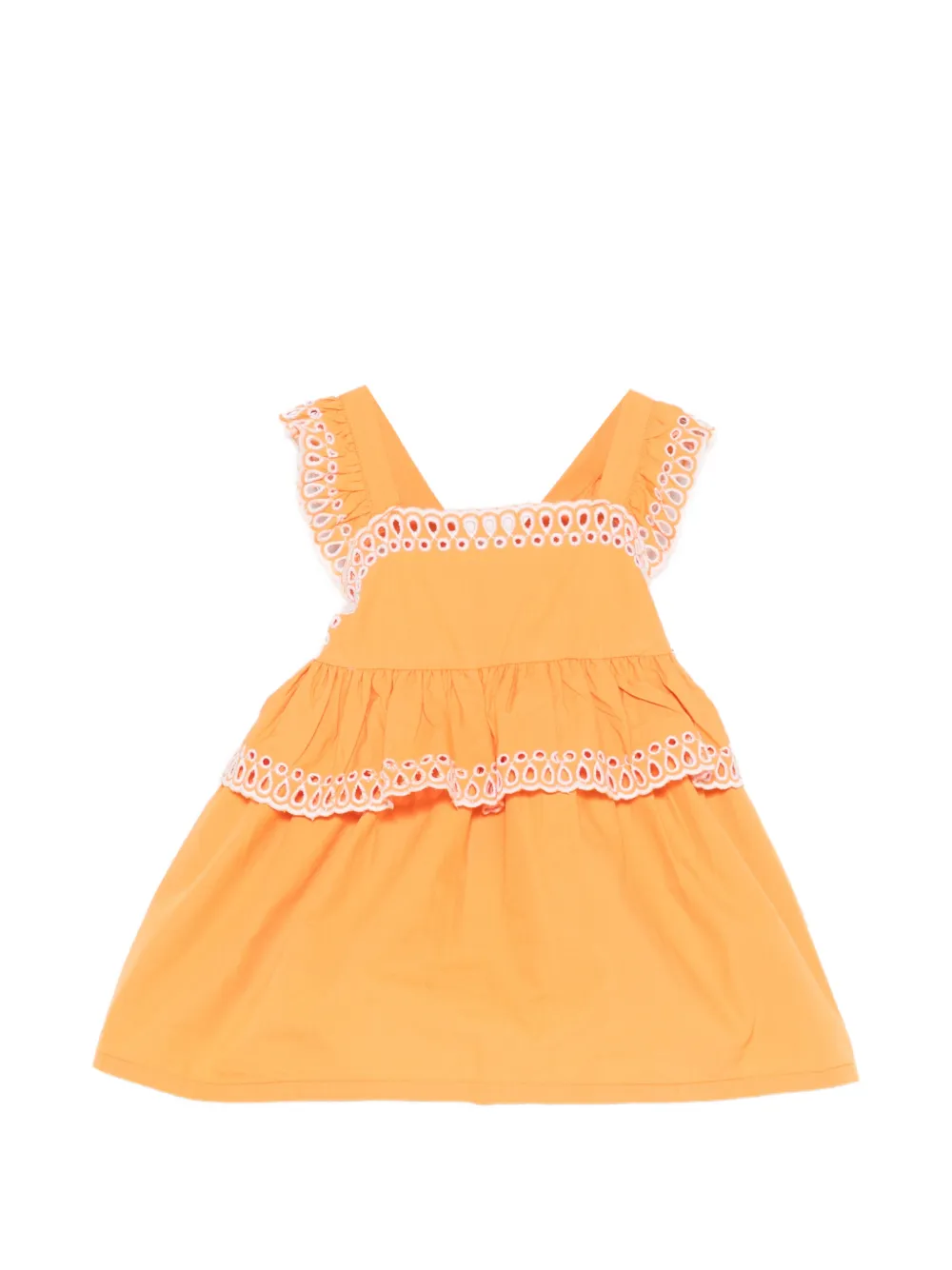 Stella McCartney Kids broderie-anglaise dress - Orange