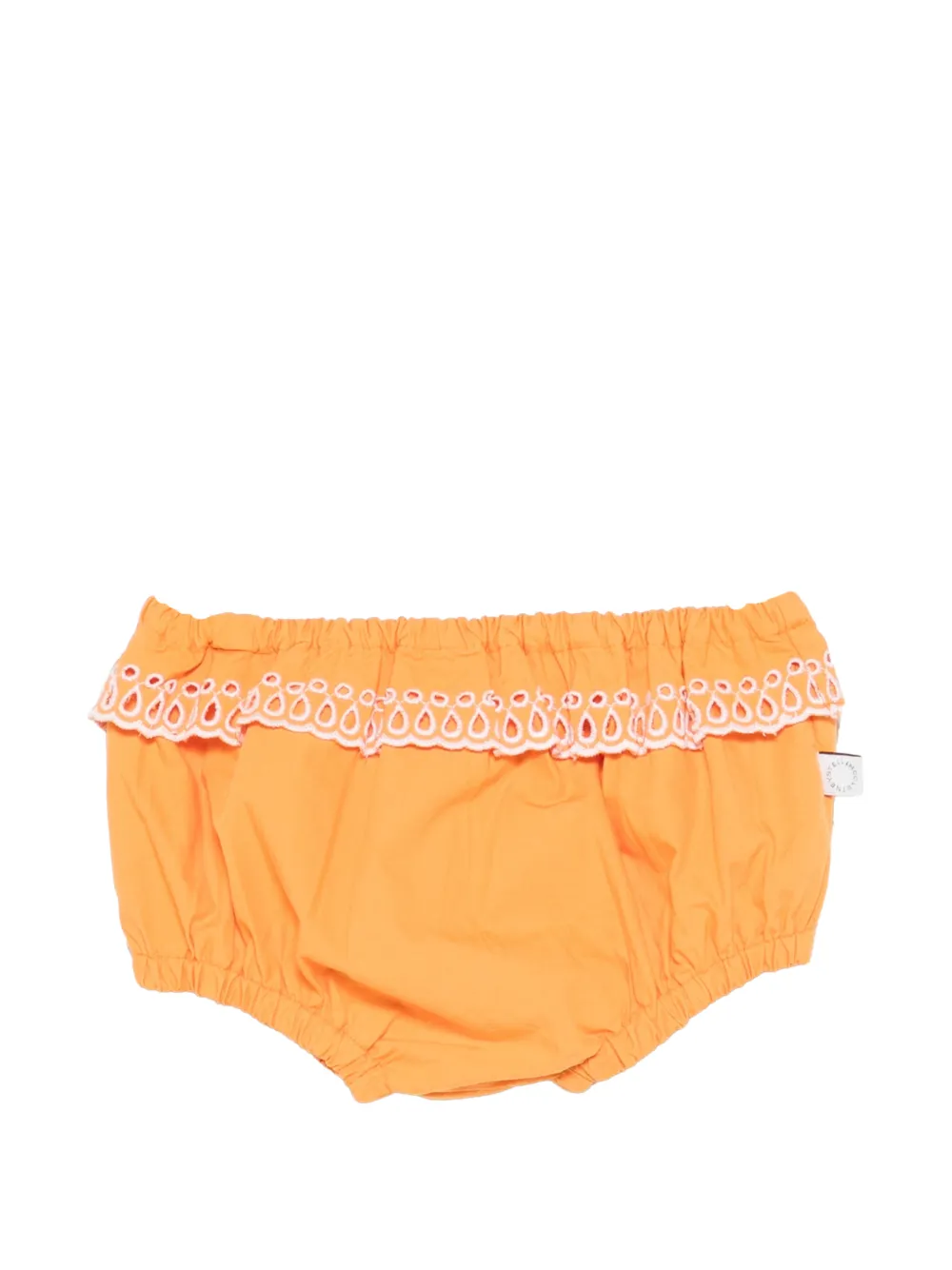 Stella McCartney Kids Jurk met broderie anglaise Oranje