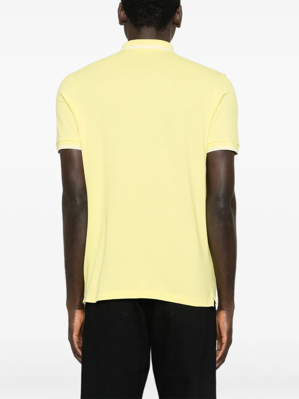 Stone Island 2200010 katoenen piqué stretch poloshirt Geel