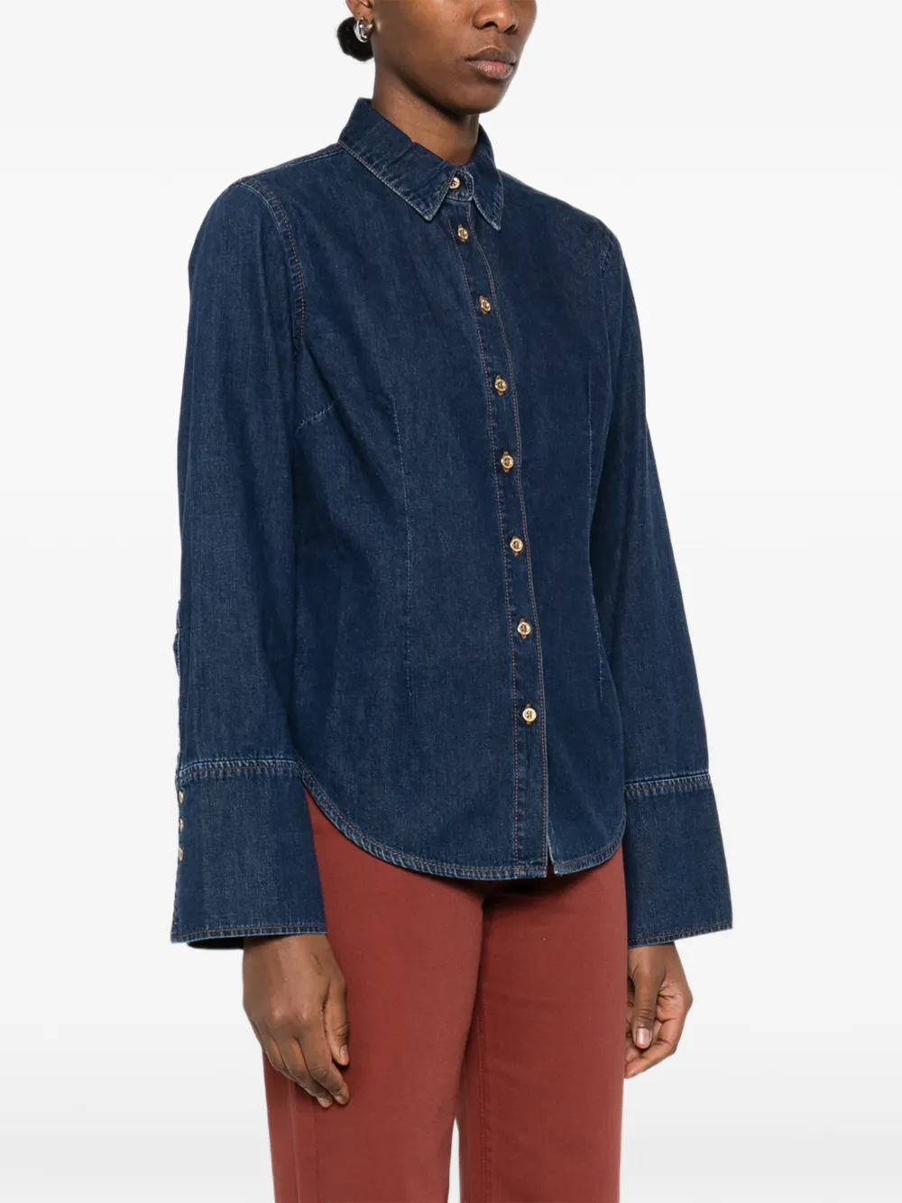  7 For All Mankind Button Shirt - Blue 