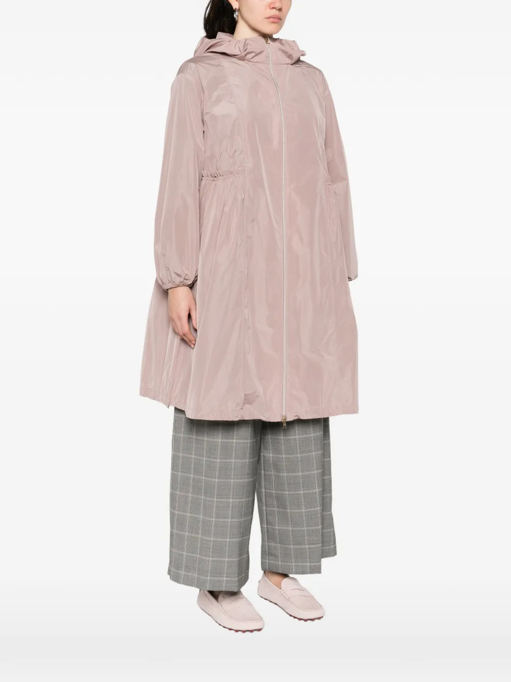  Herno Ruffled-trim Hooded Parka - Pink 