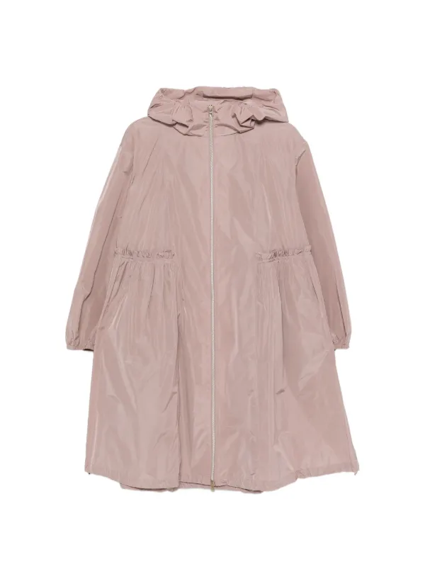 Herno ラッフルトリム パーカーコート | ピンク | FARFETCH JP