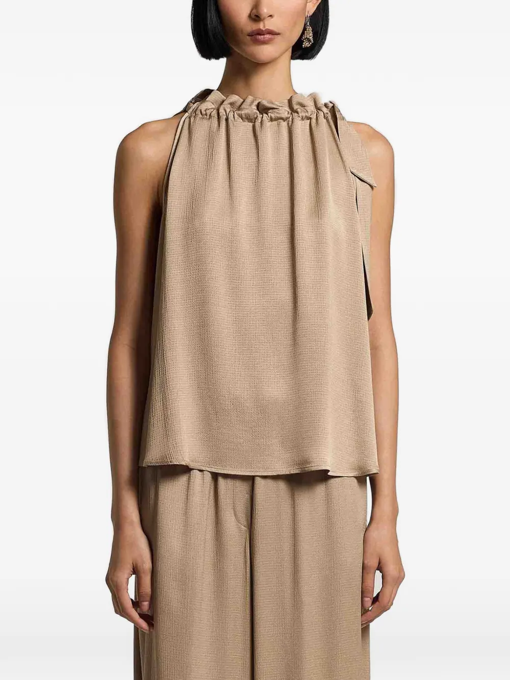 Peserico ruched-detail top - Toni neutri