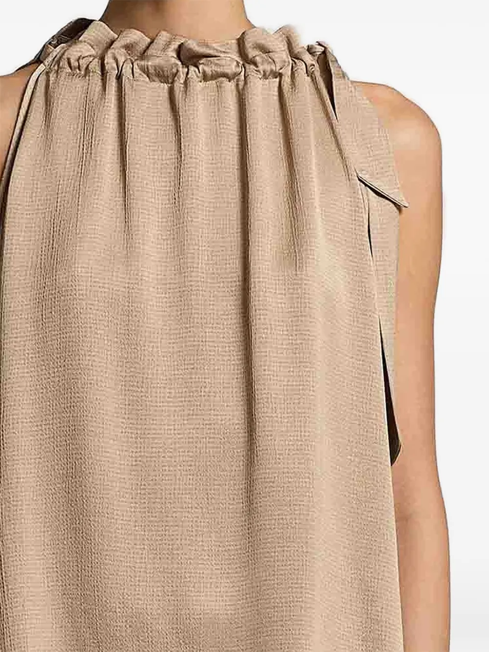  Peserico Ruched-detail Top - Neutrals 