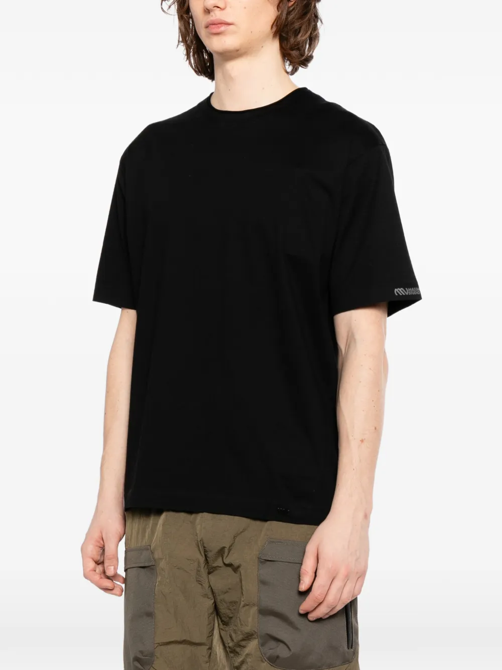 Massimo Osti Studio T-shirt met ronde hals Zwart