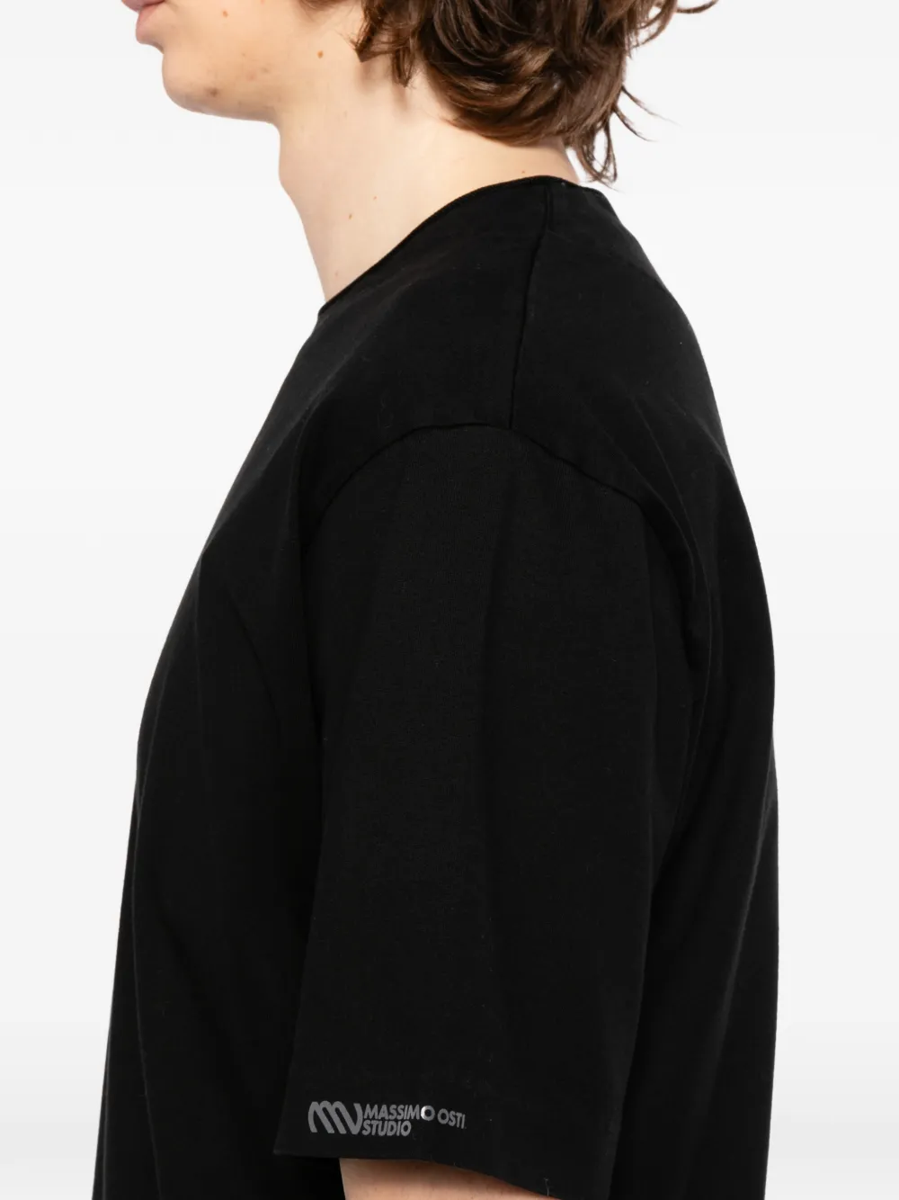 Massimo Osti Studio T-shirt met ronde hals Zwart
