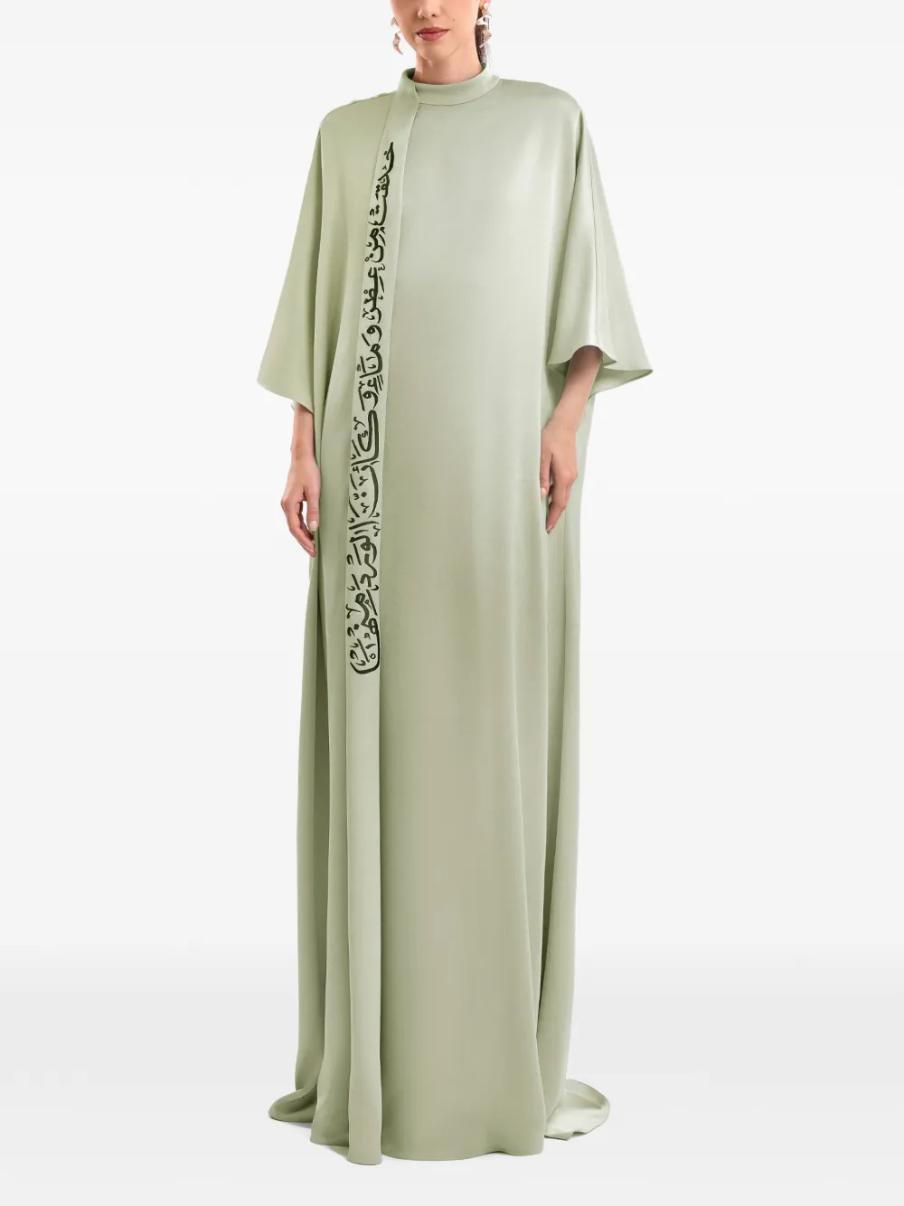 Gemy Maalouf Abito lungo Calligraphy - Verde