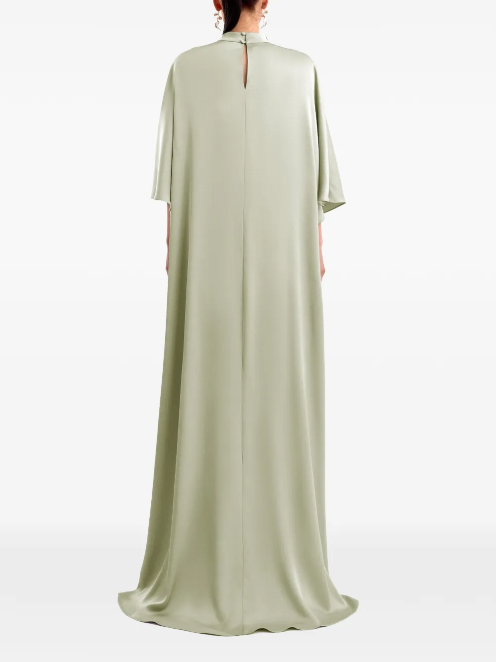 Gemy Maalouf Calligraphy maxi-jurk met opstaande kraag Groen