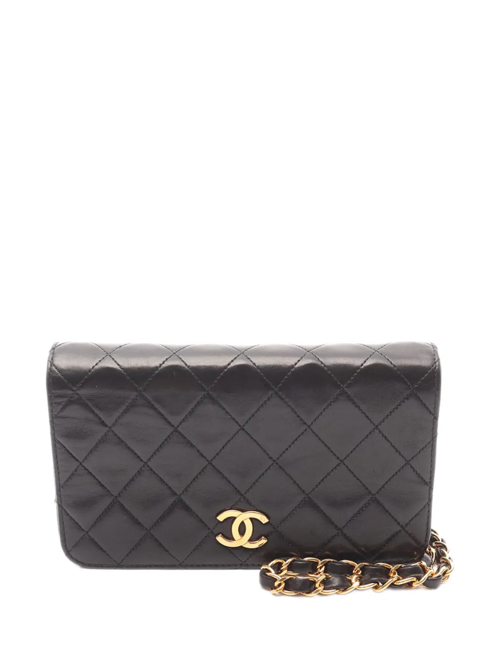 CHANEL Pre-Owned 1994-1996 Mini CC Quilted Lambskin Full Flap crossbody bag - Nero