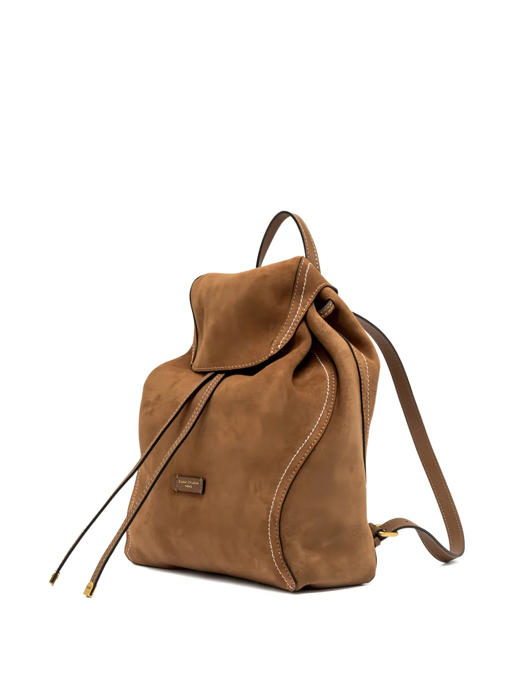  Gianni Chiarini Drawstring Rucksack Backpack - Brown 