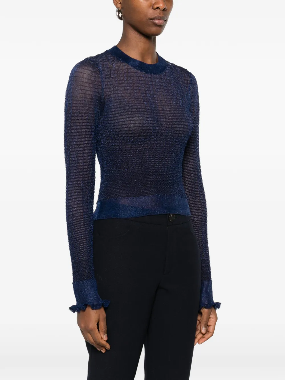 Cecilie Bahnsen ラッフル トップ | ブルー | FARFETCH JP