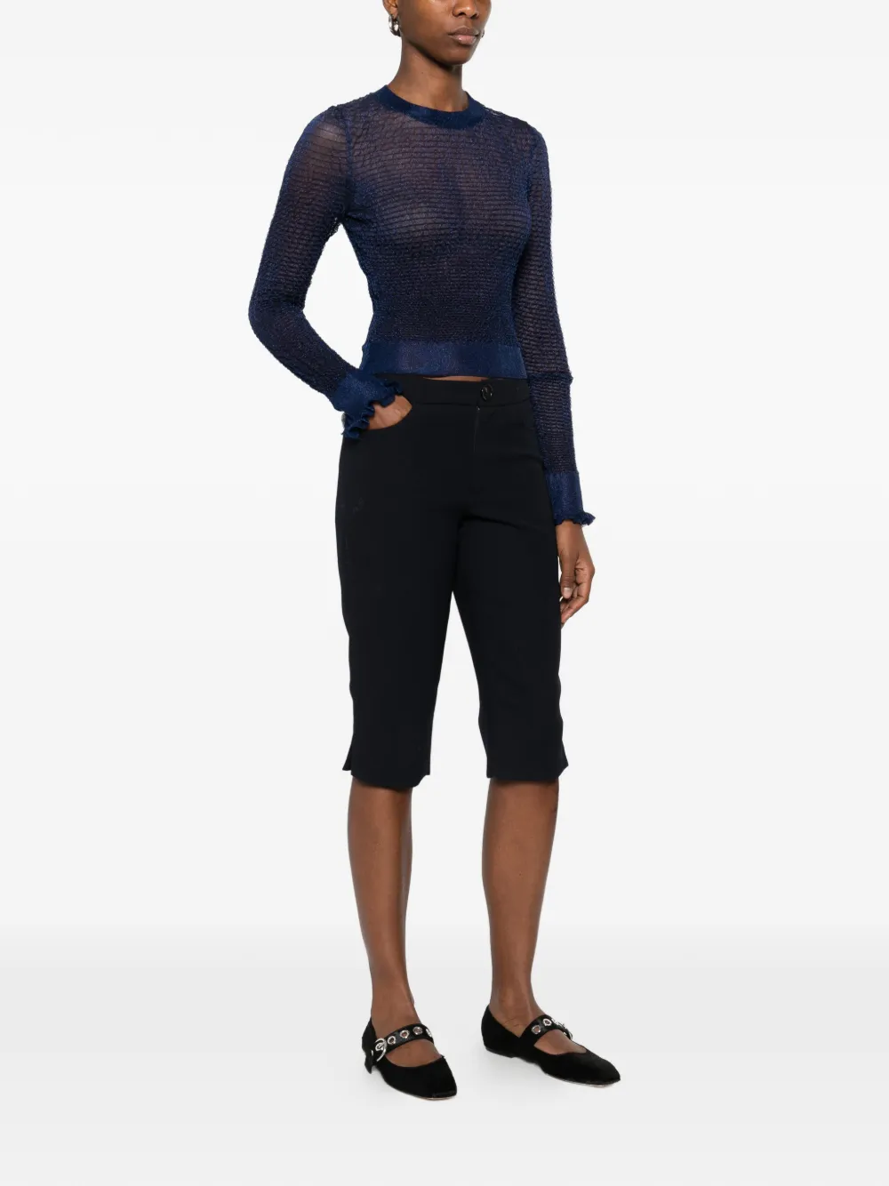 Cecilie Bahnsen Top met ruches Blauw
