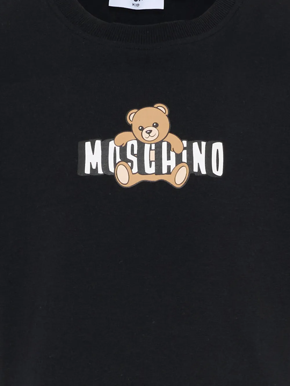 Moschino Kids T-shirt met logo Zwart