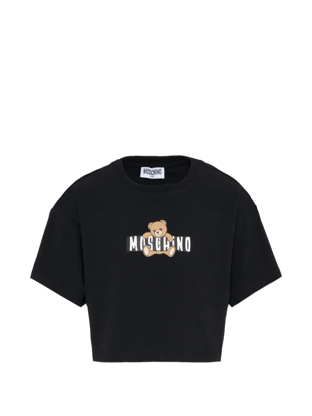 Moschino Kids teddy logo T-shirt - Nero