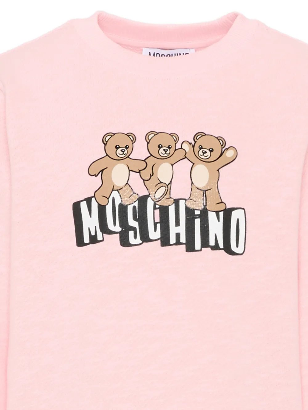 Moschino Kids Trui met teddybeer logo Roze