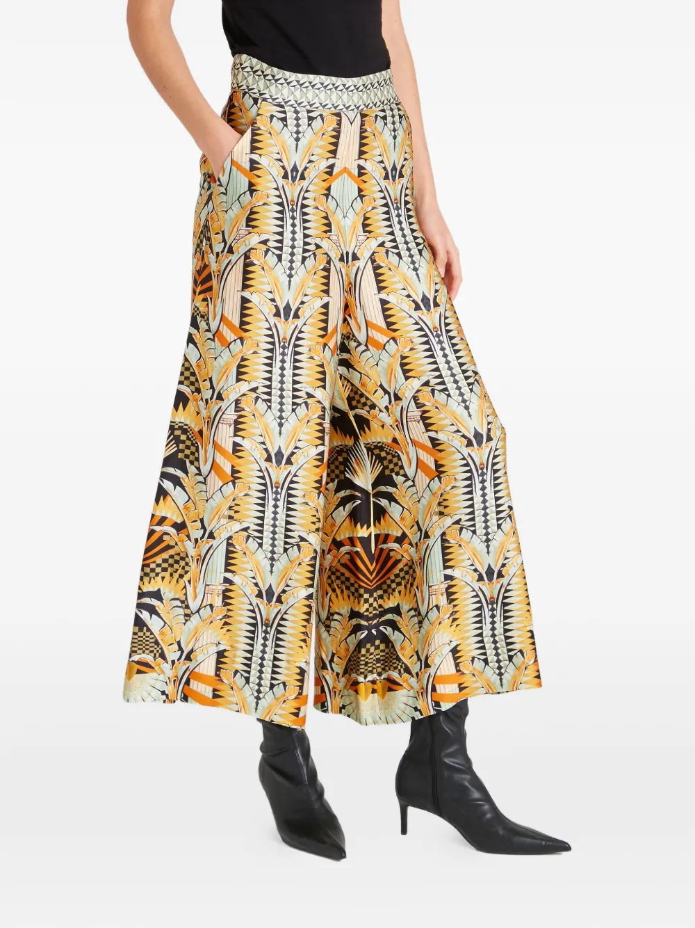 Temperley London Odette broek met print Zwart
