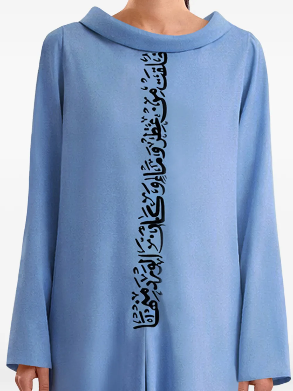 Gemy Maalouf Maxi-jurk met borduurwerk Blauw