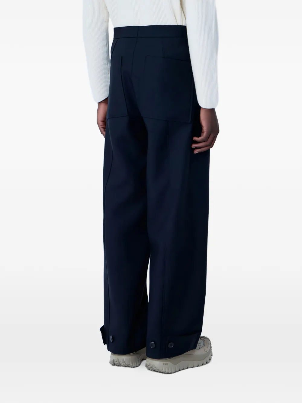 Moncler Broek met logo Zwart