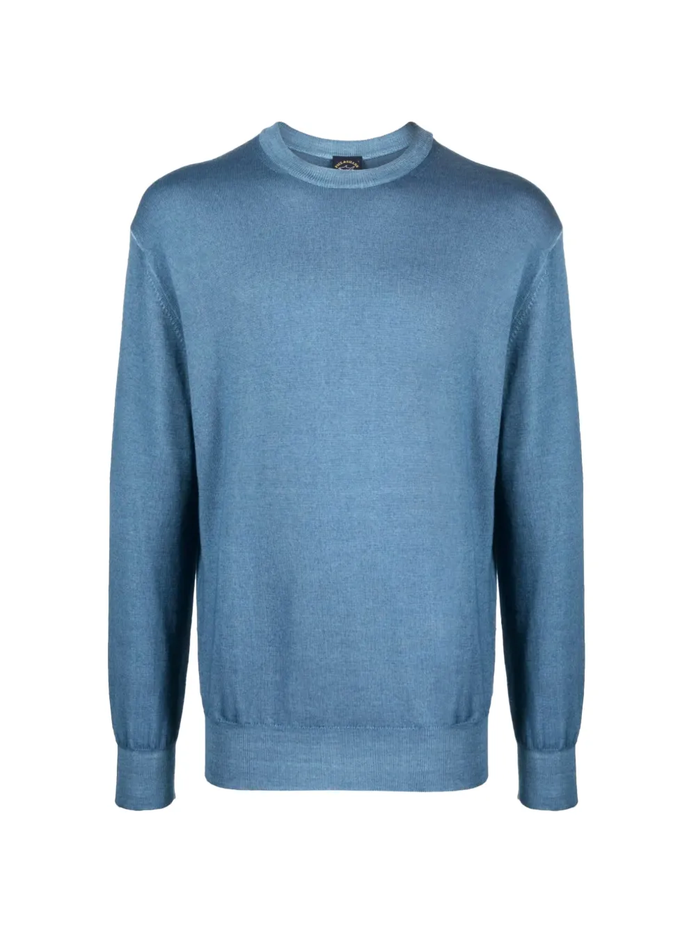Paul & Shark logo-patch fine-knit jumper - Blue