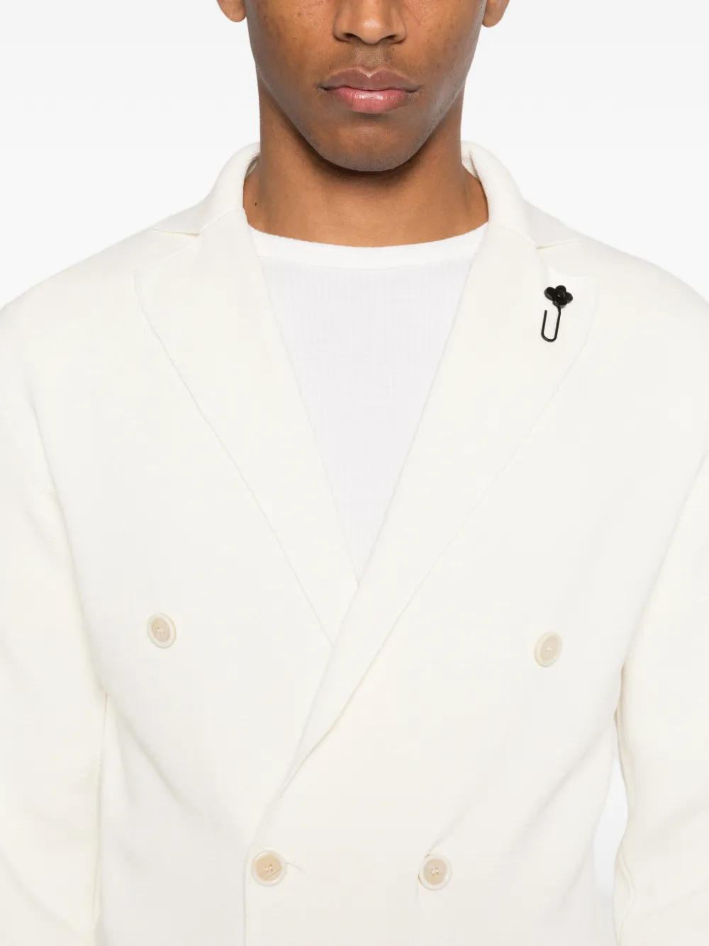 Lardini Blazer met dubbele rij knopen Beige