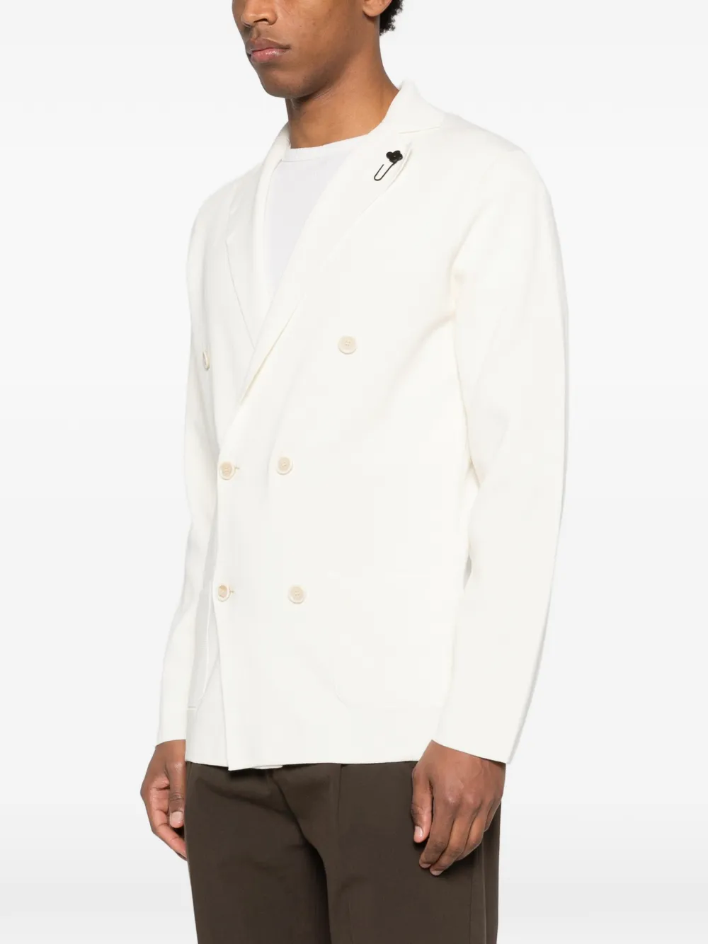 Lardini Blazer met dubbele rij knopen Beige