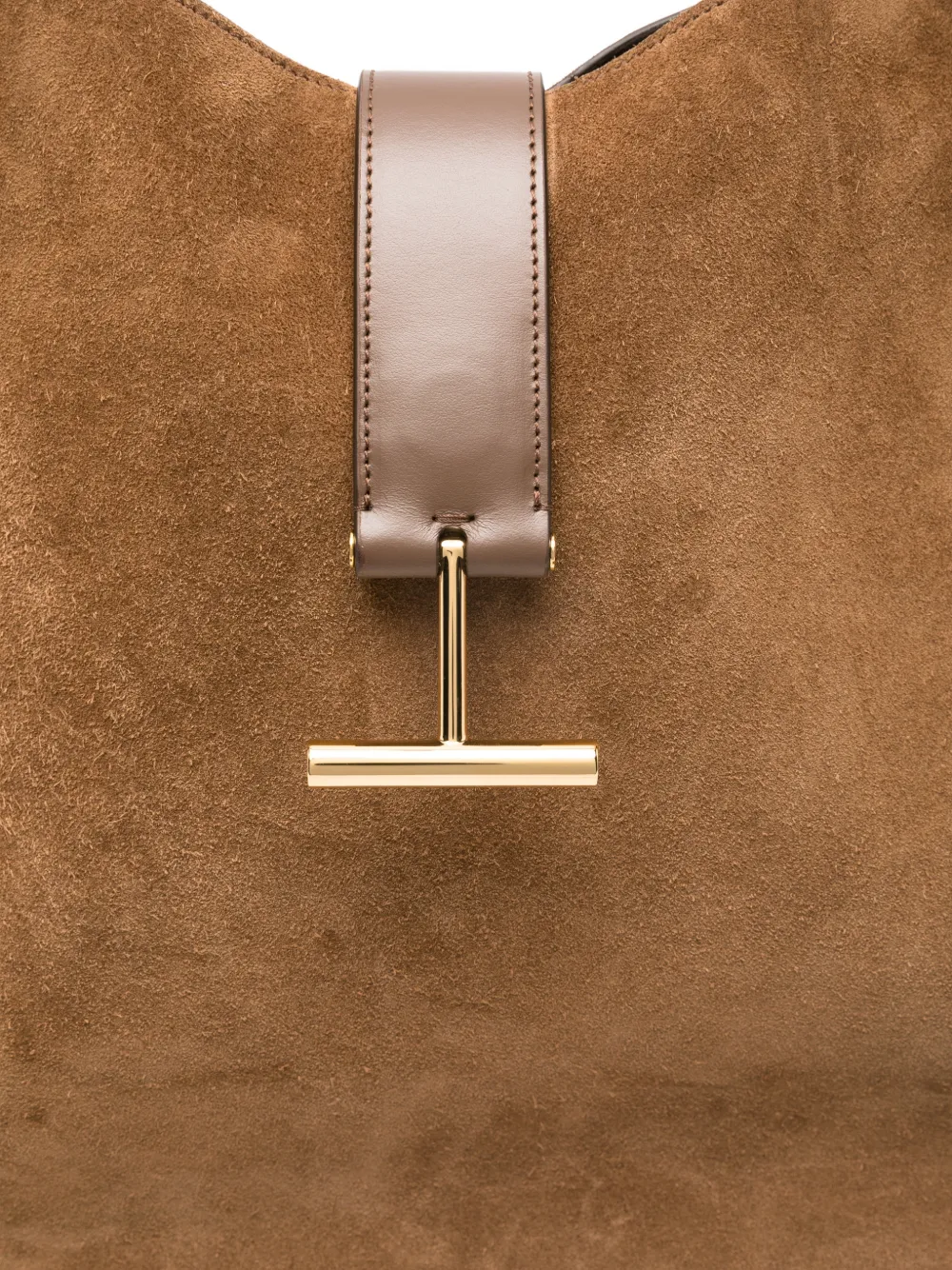 TOM FORD Grote T-Signature schoudertas Bruin