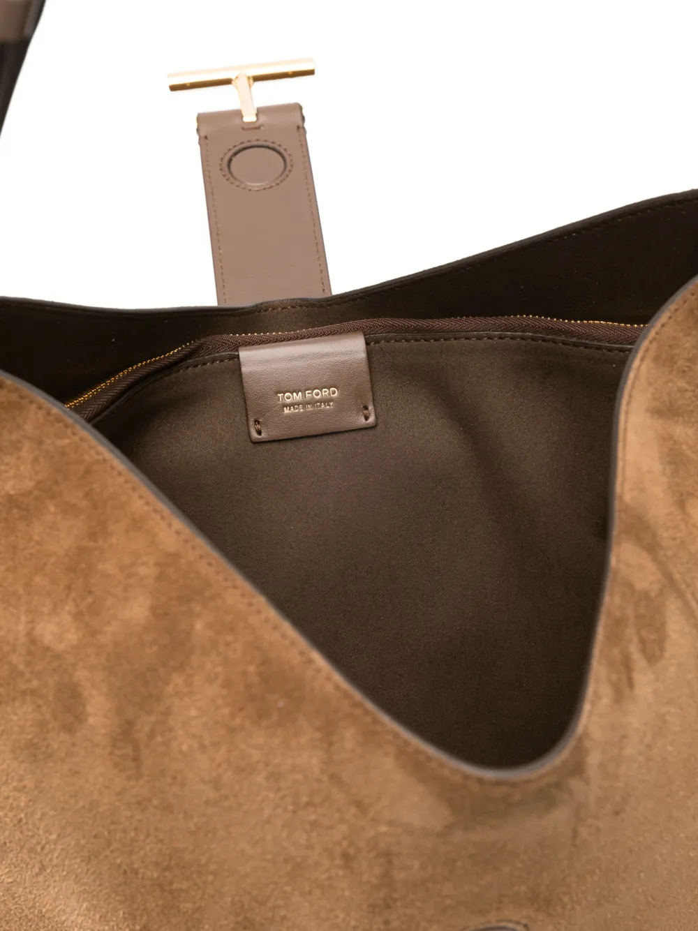 TOM FORD Grote T-Signature schoudertas Bruin