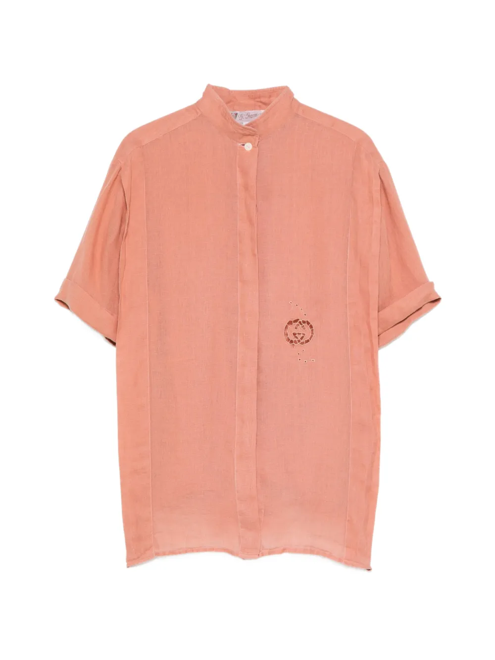 Gucci Pre-Owned Camicia con ricamo anni '70 - Arancione