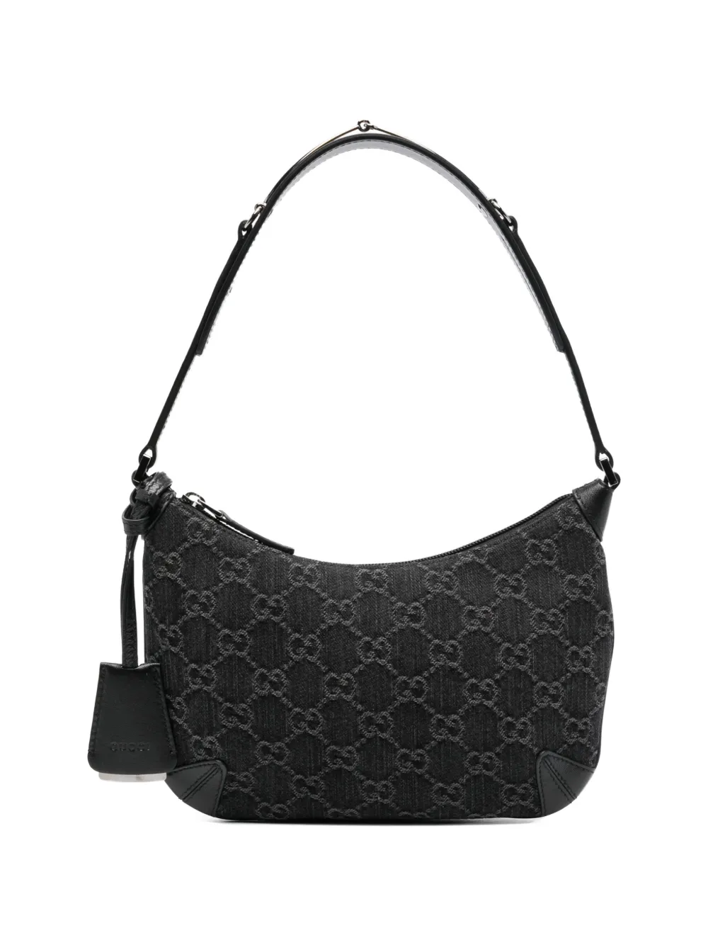 Gucci Pre-Owned monogram_embroidered shoulder bag - Nero