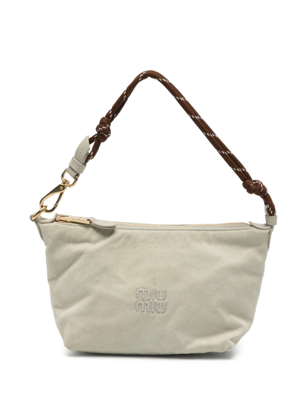 Miu Miu Pre-Owned Borsa mini in gabardine - Toni neutri