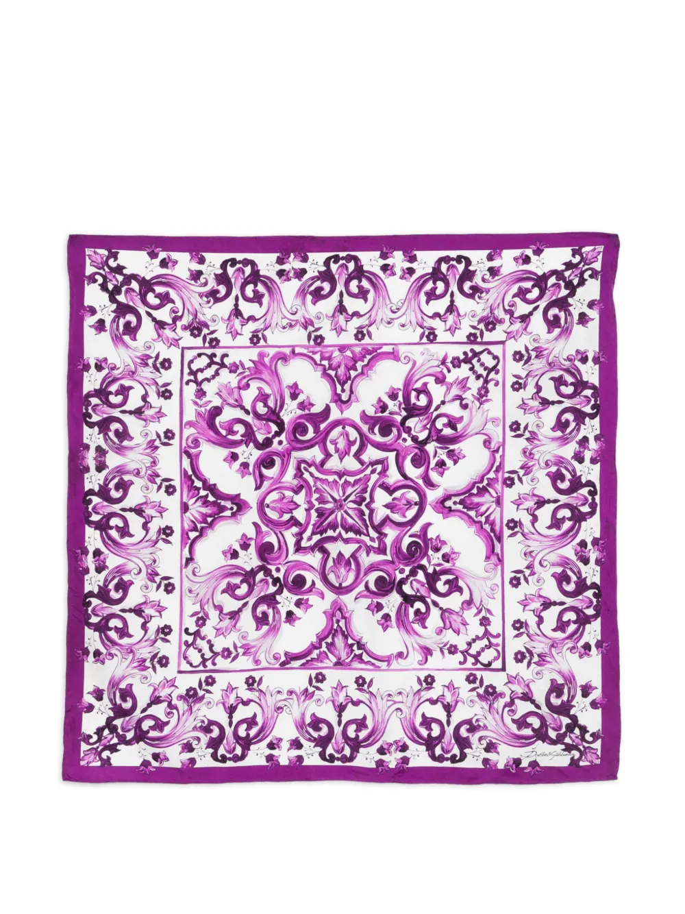 Dolce & Gabbana Pre-Owned Foulard con stampa maiolica - Bianco