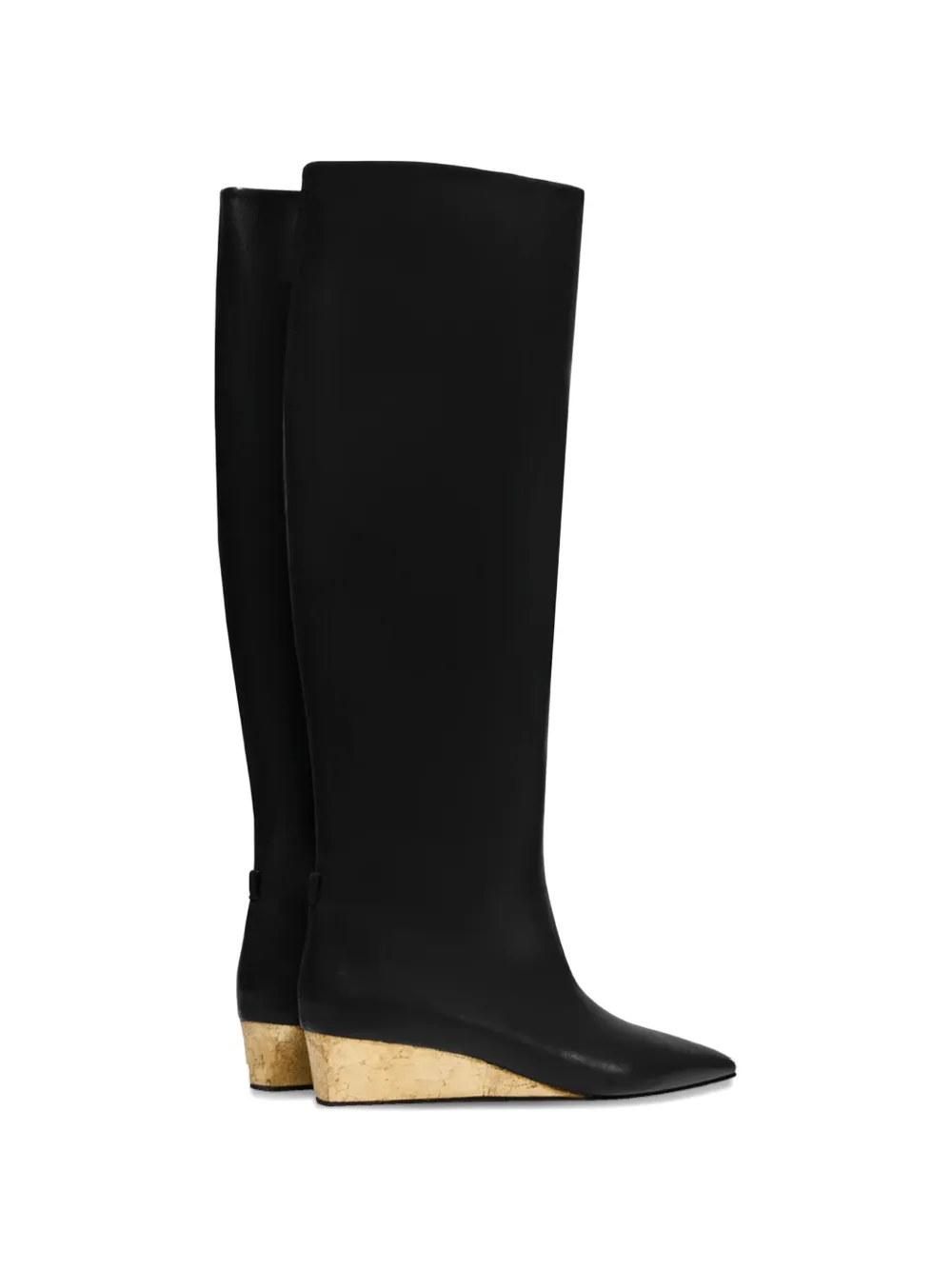 Vanda Novak Sophia knielaarzen met hak Zwart