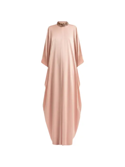 Gemy Maalouf floral-appliqué kaftan