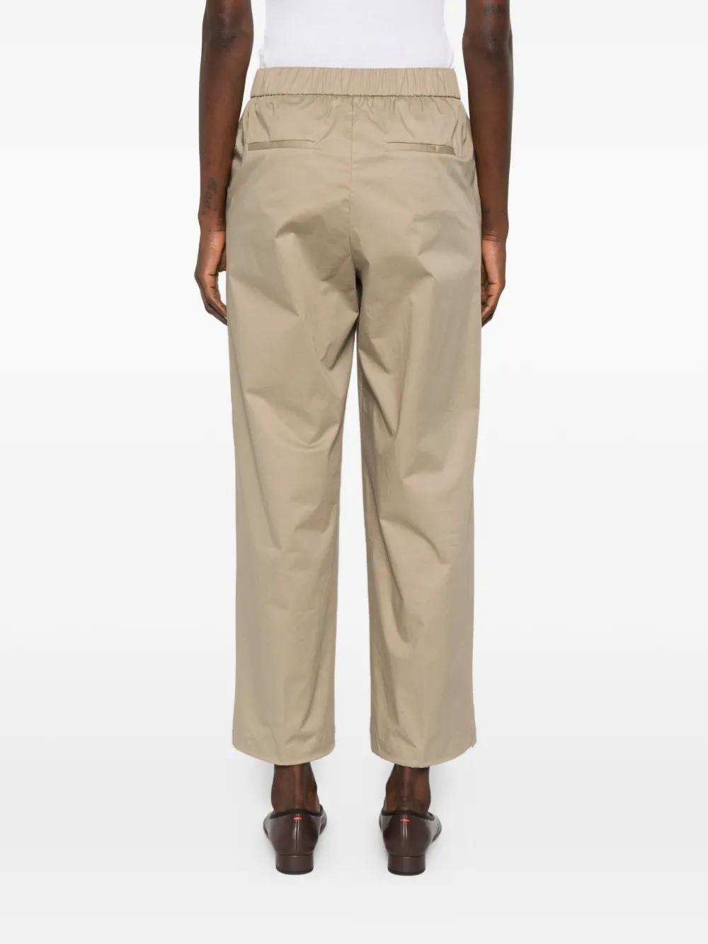 Peserico Elastische broek met vlakken Beige