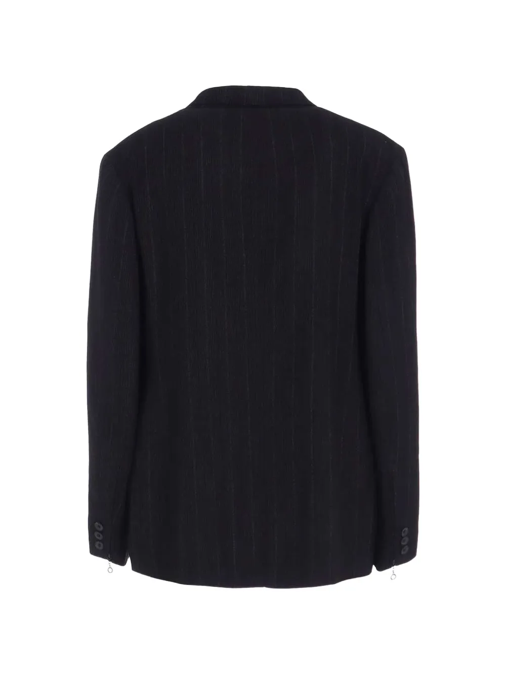 Y's Blazer met krijtstreep en drie knopen Zwart