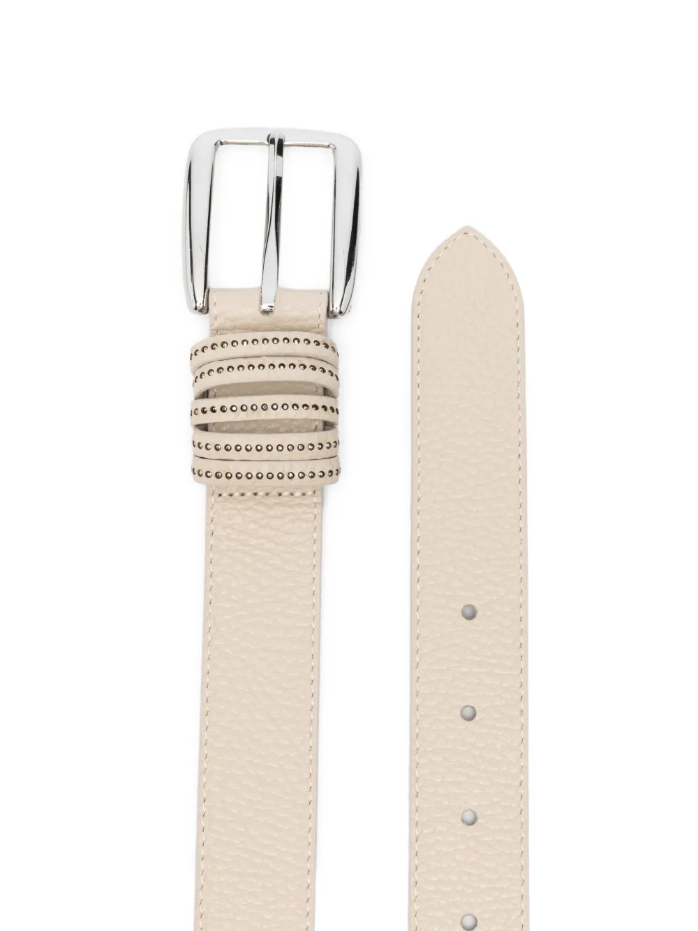  Peserico Textured-leather Belt - Neutrals 