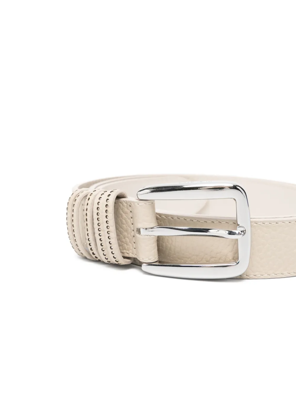  Peserico Textured-leather Belt - Neutrals 