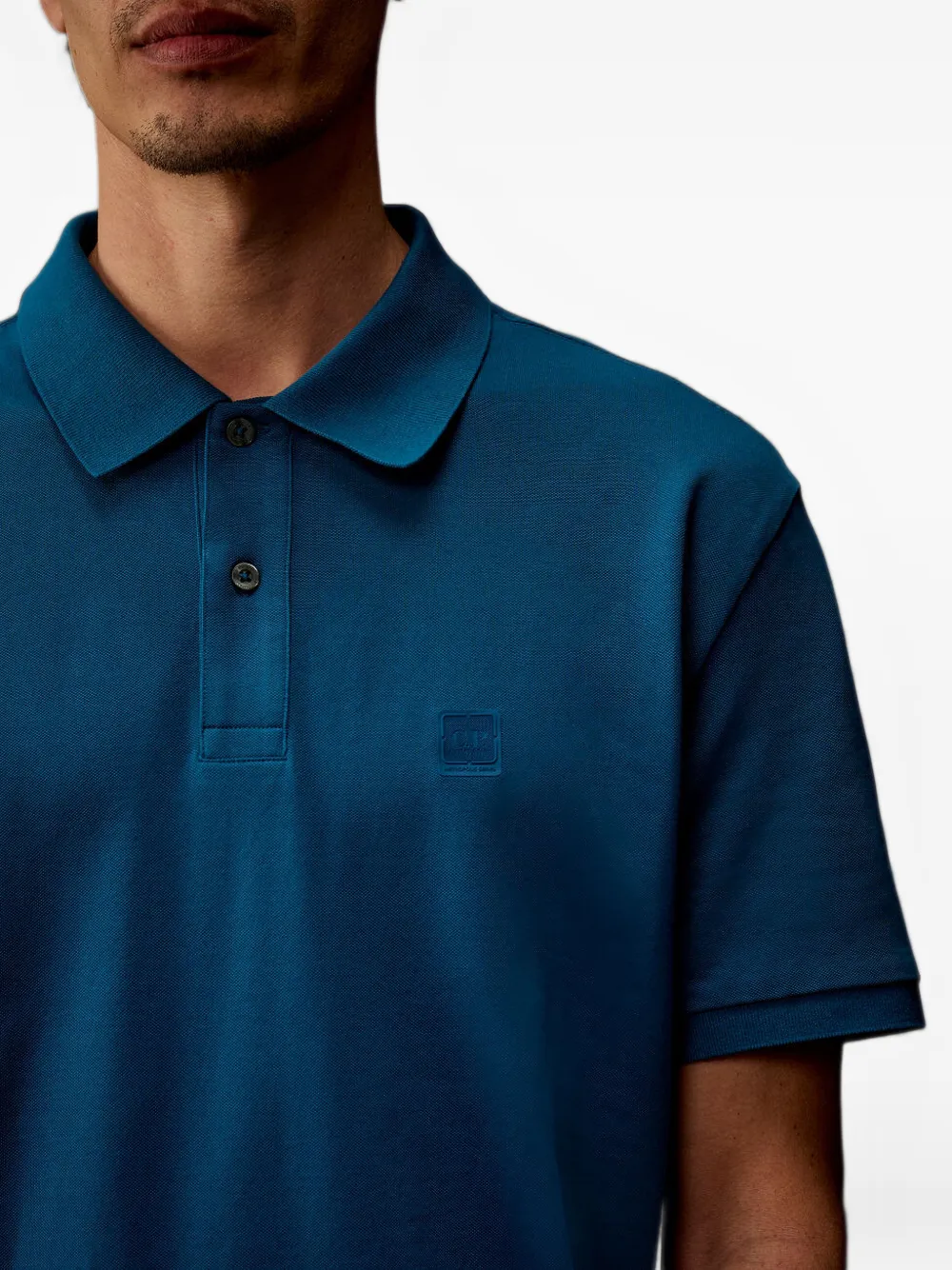 C.P. Company Poloshirt met knopen Blauw