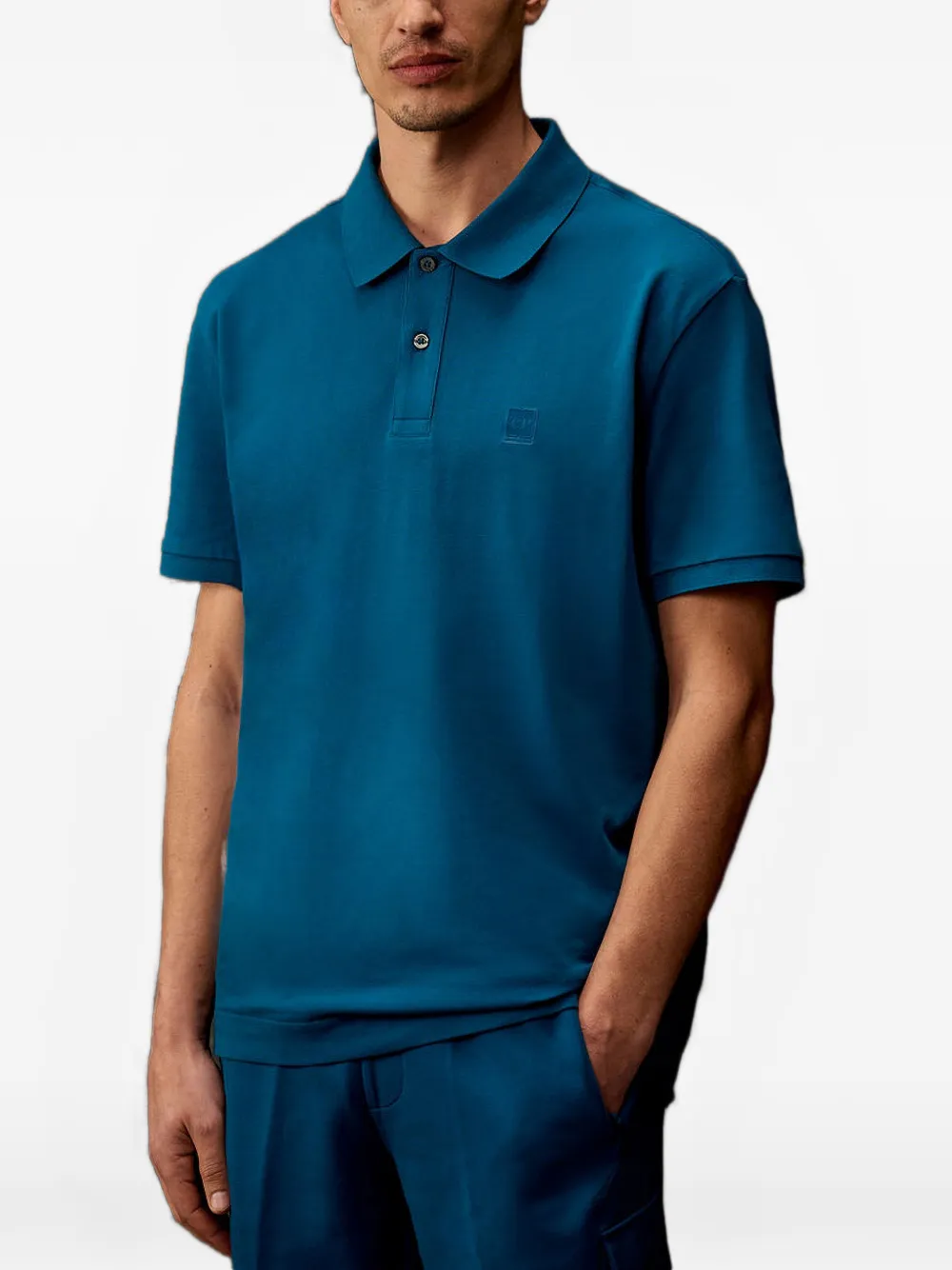 C.P. Company Poloshirt met knopen Blauw