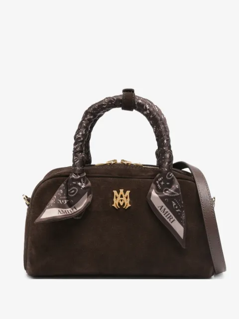 AMIRI logo-plaque scarf-handle tote bag