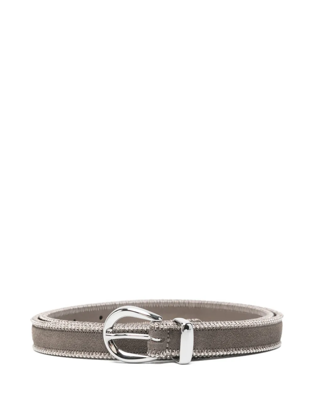 Peserico stud-embellished suede belt - Grigio