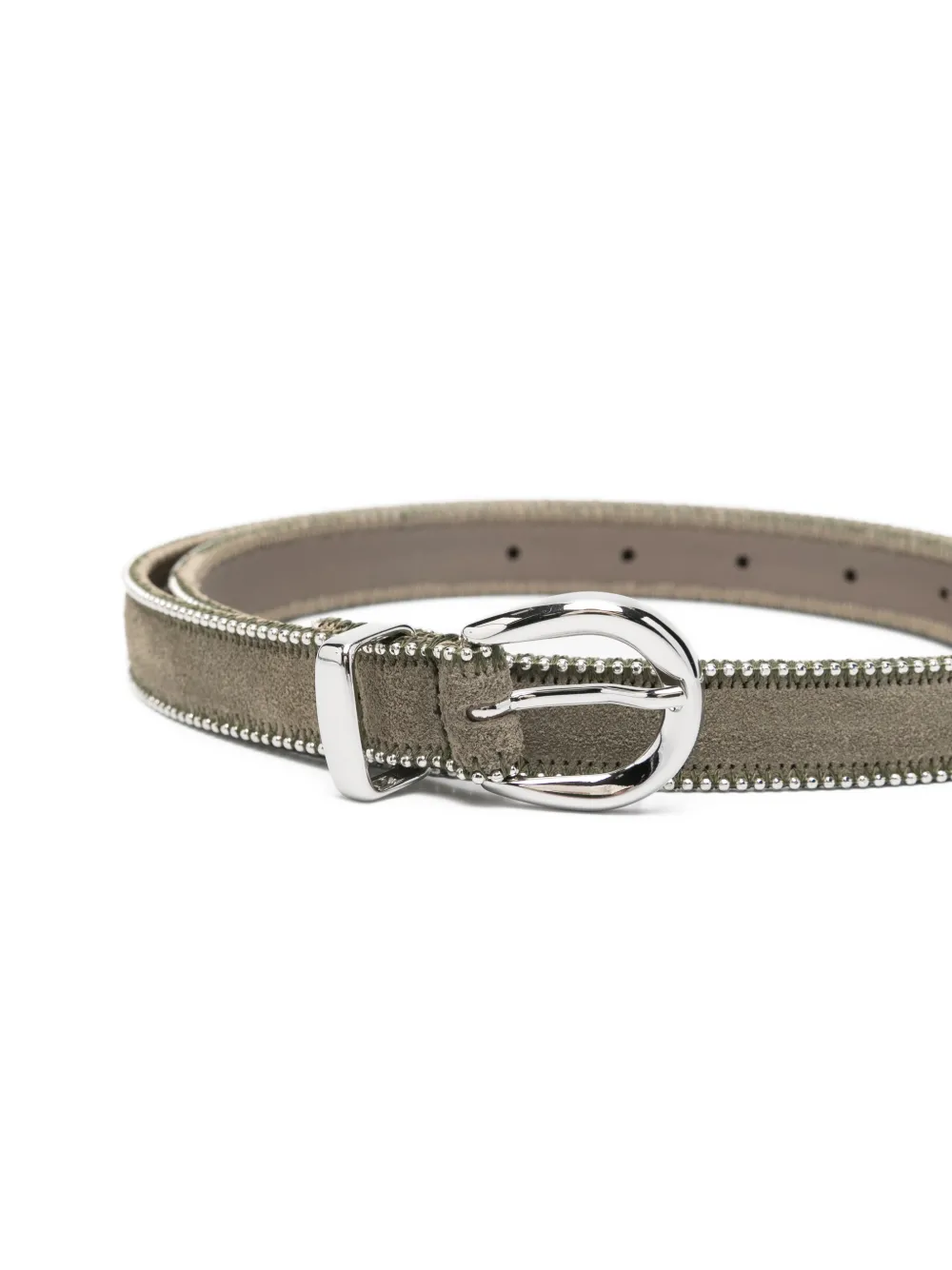  Peserico Stud-embellished Suede Belt - Green 