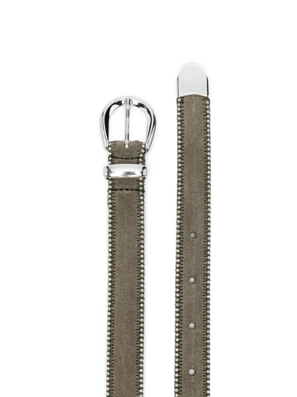  Peserico Stud-embellished Suede Belt - Green 