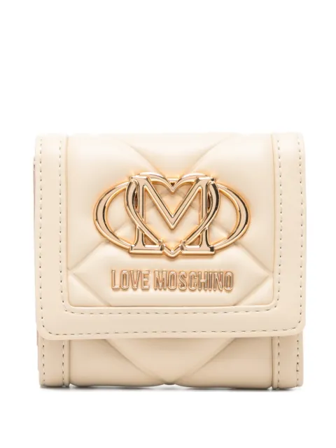 Love Moschino logo quilted wallet