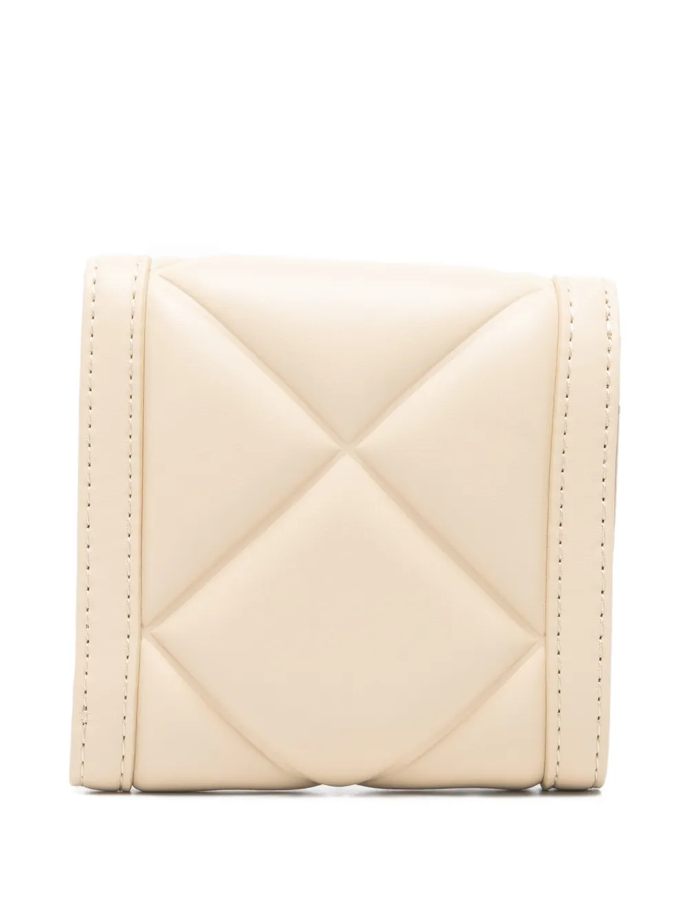  Love Moschino Logo Quilted Wallet - Neutrals 