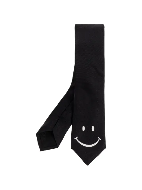 Moschino smiley-motif silk tie